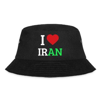I love Iran - I Heart Iran Pride Tee - Bucket Hat - black - Front - Lela (165cm)