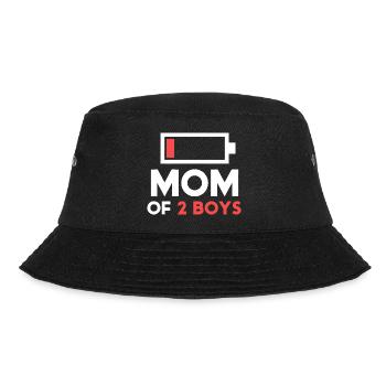 Mom of 2 Boys Emblem - Bucket Hat - black - Front - Lela (165cm)