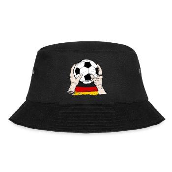 Deutscher Fußball Deutschland used - Bucket Hat - Schwarz - Vorne - Lela (165cm)