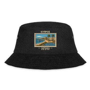 Zypern Larnaka Vintage Reisemarke - Bucket Hat - Schwarz - Vorne - Lela (165cm)