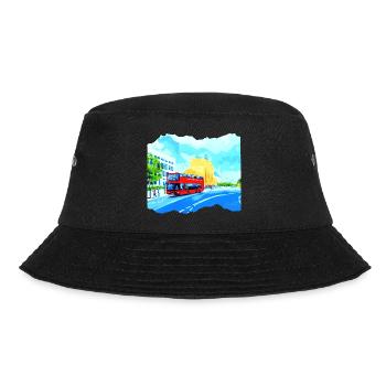 Berlin Sightseeing Brandenburger Tor Jörg Langhans - Bucket Hat - Schwarz - Vorne