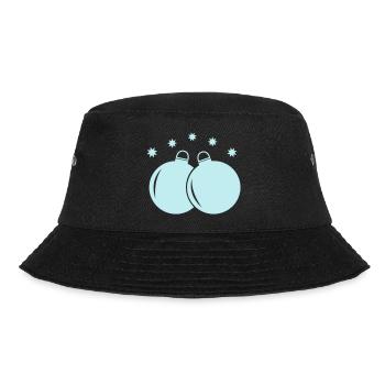 Pastellkugeln Weihnachtsornament - Bucket Hat - Schwarz - Vorne
