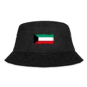 Kuwait als Flagge - Bucket Hat - Schwarz - Vorne - Lela (165cm)
