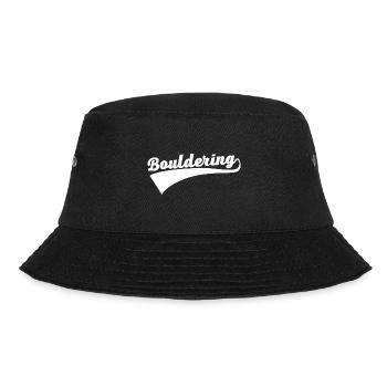 Retro Graphic Climbing Bouldering Rock Climber Mou - Bucket Hat - Schwarz - Vorne - Lela (165cm)