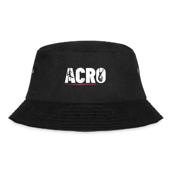 Retro Graphic Gymnast Gymnastics Acrobat Acrobatic - Bucket Hat - Schwarz - Vorne - Lela (165cm)