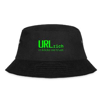 URLrich-in klicks we trust - Bucket Hat - Schwarz - Vorne - Lela (165cm)