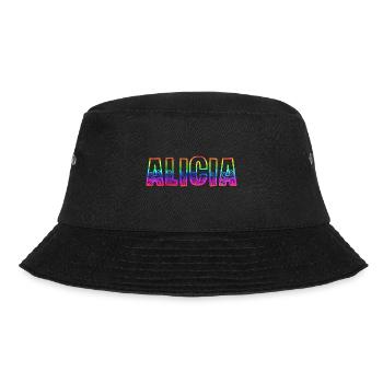 alicia rs regenbogen - Bucket Hat - Schwarz - Vorne - Lela (165cm)