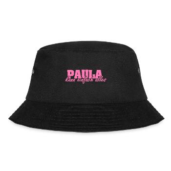 Spruch Paula - Bucket Hat - Schwarz - Vorne - Lela (165cm)