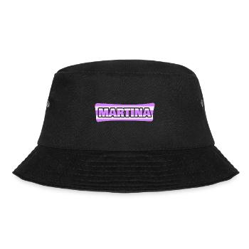 JGA Jungesellin Hochzeit Vorname Martina - Bucket Hat - Schwarz - Vorne - Lela (165cm)