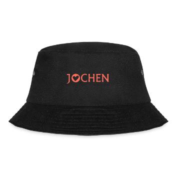 Liebe und Herzen für Jochen - Bucket Hat - Schwarz - Vorne - Lela (165cm)