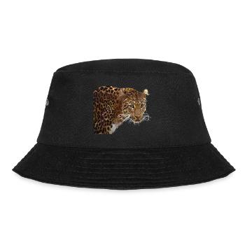 Leopard - Bucket Hat - Schwarz - Vorne - Lela (165cm)