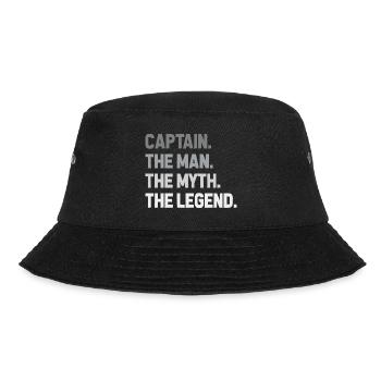 Captain The Man The Myth The Legend Sailor Sailing - Bucket Hat - Schwarz - Vorne - Lela (165cm)