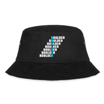 Retro Graphic Climbing Bouldering Rock Climber Mou - Bucket Hat - Schwarz - Vorne - Lela (165cm)