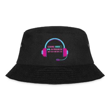 Gamer Zocker Headset Gaming Geburtstag - Bucket Hat - Schwarz - Vorne - Lela (165cm)