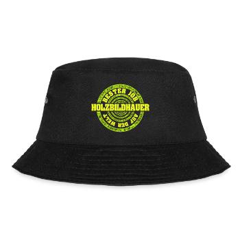 Gift for wood sculptor - Bucket Hat - black - Front - Lela (165cm)