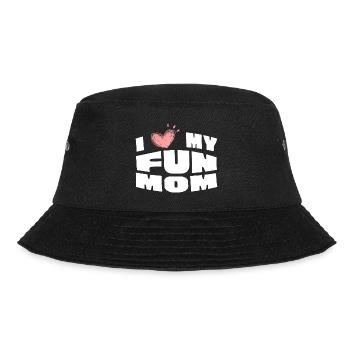 I Love Heart My Fun Mom For Son Daughter - Bucket Hat - black - Front - Lela (165cm)