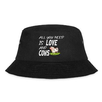 All you need is Love and cows - Bucket Hat - black - Front - Lela (165cm)