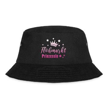 Flohmarkt Prinzessin Trödelmarkt Mädchen Geschenk - Bucket Hat - Schwarz - Vorne - Lela (165cm)