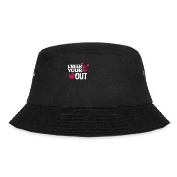 Cheer Your Heart Out Cheerleading Cheerdance Gymna - Bucket Hat - Schwarz - Vorne - Lela (165cm)