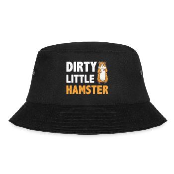 Dirty Little Hamster Hamster Pet Owner Animal Love - Bucket Hat - Schwarz - Vorne - Lela (165cm)