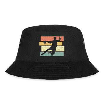 Handball retro vintage handball players - Bucket Hat - black - Front - Lela (165cm)