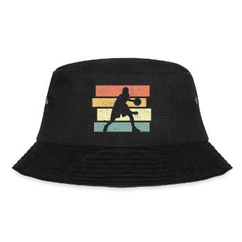 Basketball Retro Vintage - Bucket Hat - Schwarz - Vorne - Lela (165cm)