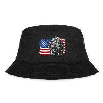 Spinone Italiano America Flag Dog Dogs Wilsigns - Bucket Hat - black - Front - Lela (165cm)