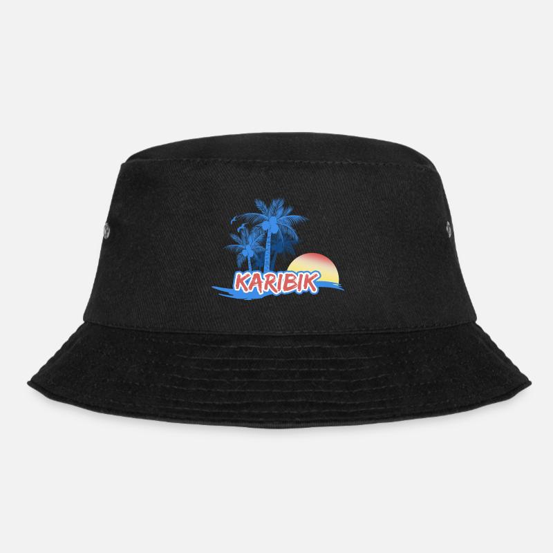 Karibik - Bucket Hat - Schwarz