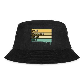 Beruf Designer - Bucket Hat - Schwarz - Vorne - Lela (165cm)