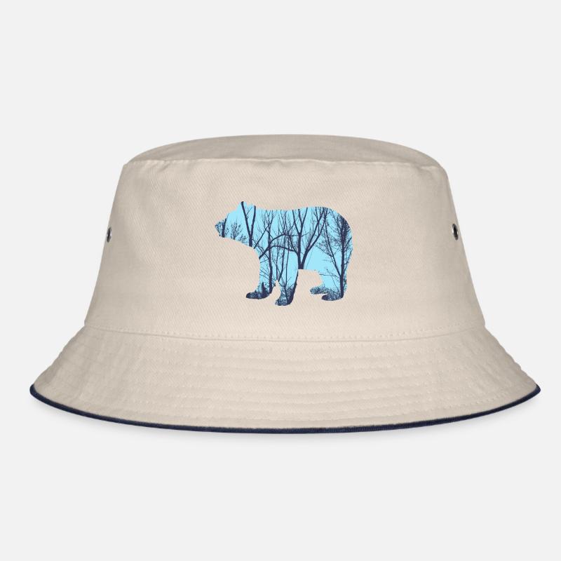 animal trees graphic graphic Bucket Hat