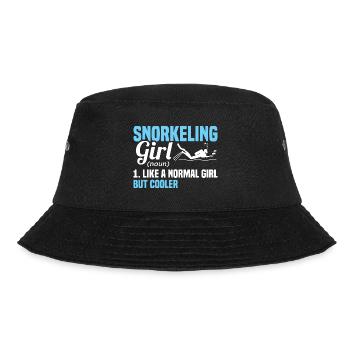 Snorkeling Girl Noun Definition Diver Scuba Diving - Bucket Hat - Schwarz - Vorne - Lela (165cm)