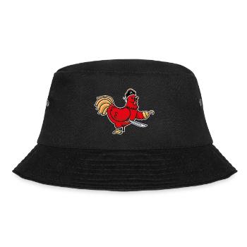 Humor Hen Funny Animal Pirate Rooster Chicken Hen - Bucket Hat - black - Front - Lela (165cm)