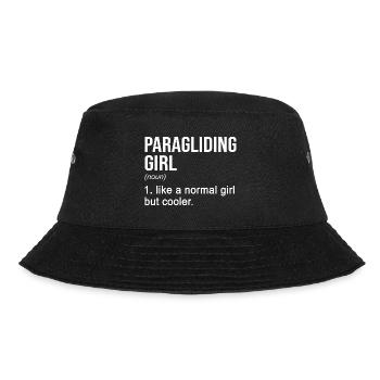 Paragliding Girl Like A Normal Girl But Cooler Par - Bucket Hat - Schwarz - Vorne - Lela (165cm)