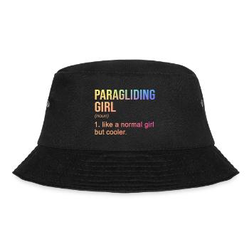 Paragliding Girl Like A Normal Girl But Cooler Par - Bucket Hat - Schwarz - Vorne - Lela (165cm)