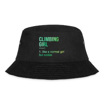 Climbing Girl Like A Normal Girl But Cooler Rock B - Bucket Hat - Schwarz - Vorne - Lela (165cm)