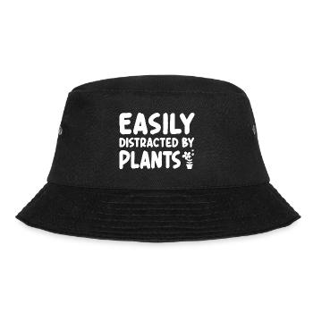 Easily Distracted By Plants Gardening Gardener Lan - Bucket Hat - Schwarz - Vorne - Lela (165cm)