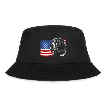 Beagle America Flag Dogs Dog Wilsigns - Bucket Hat - black - Front - Lela (165cm)