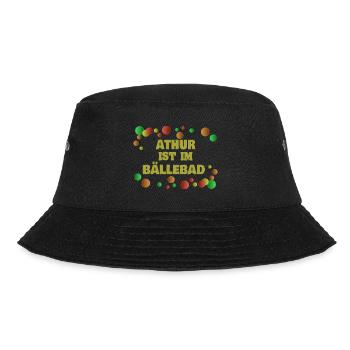 Kindergeburtstag Bällebad Bälle Geburtstag Athur - Bucket Hat - Schwarz - Vorne - Lela (165cm)