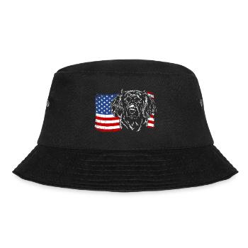 Deutscher Wachtelhund Amerika Fahne Hunde Wilsigns - Bucket Hat - Schwarz - Vorne - Lela (165cm)
