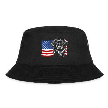 Nova Scotia Duck Tolling Retriever America Flag - Bucket Hat - black - Front - Lela (165cm)