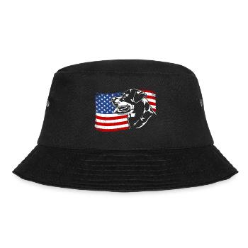 Rottweiler America Flag Dog Dogs Wilsigns - Bucket Hat - black - Front - Lela (165cm)
