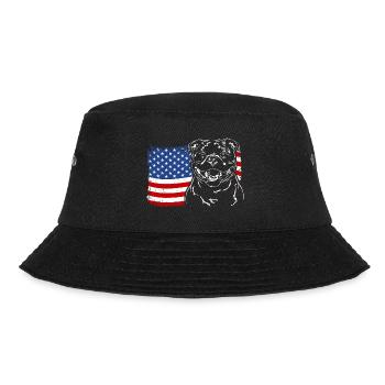 Staffordshire Bull Terrier America Flag Dogs - Bucket Hat - black - Front - Lela (165cm)