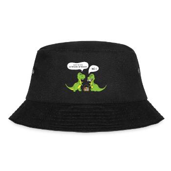 Did you eat the Easter ? Dinosaur - Bucket Hat - black - Front - Lela (165cm)