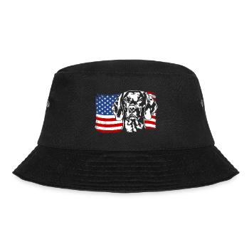 Magyar Vizsla America Flag Dogs Dog Wilsigns - Bucket Hat - black - Front - Lela (165cm)