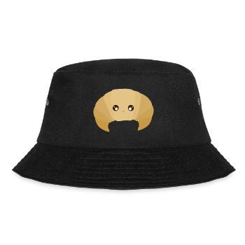 Kawaii-Croissant - Bucket Hat - Schwarz - Vorne - Lela (165cm)