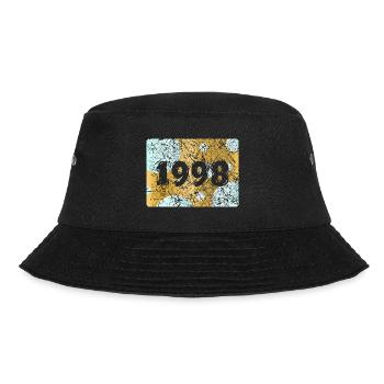 Zahl 1998 - Bucket Hat - Schwarz - Vorne - Lela (165cm)