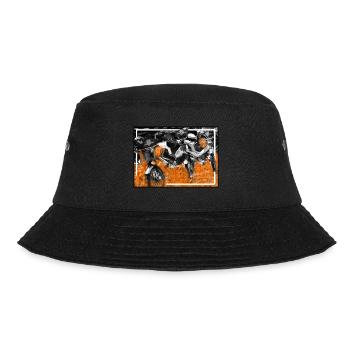 Mofa Liebe mit Feuer und Flammen. - Bucket Hat - Schwarz - Vorne - Lela (165cm)