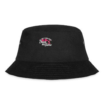 All Day i Think About Cheer And Slime Cheerleading - Bucket Hat - Schwarz - Vorne - Lela (165cm)