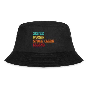Sister Woman Stock Clerk Legend Finance Bookkeepin - Bucket Hat - Schwarz - Vorne - Lela (165cm)