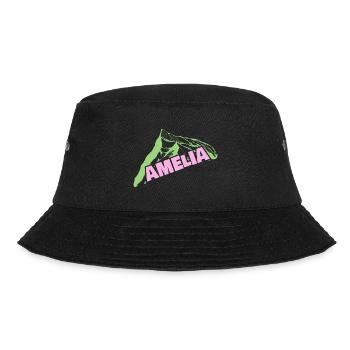 Bouldern Berg Bergsteigen Klettern Vorname Amelia - Bucket Hat - Schwarz - Vorne - Lela (165cm)